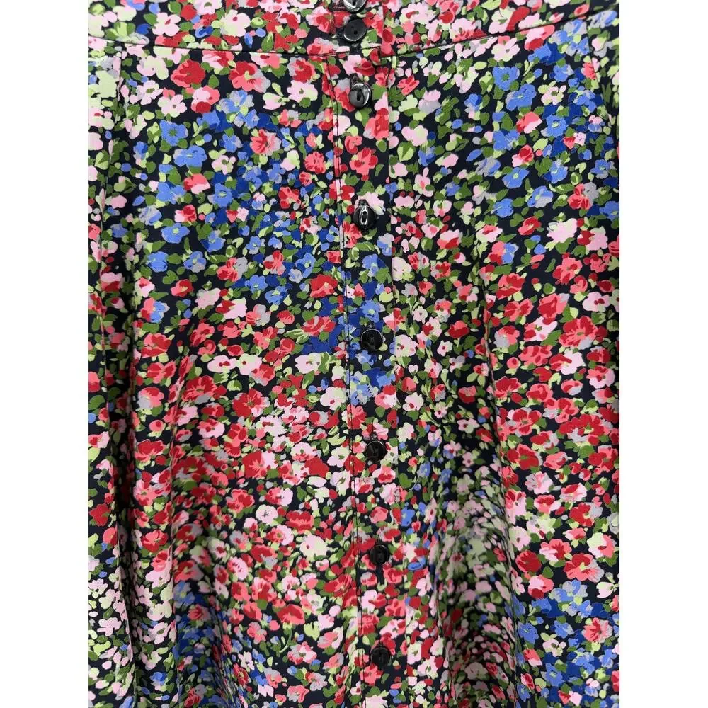 Urban Outfitters Millie Floral Button Front Mini Skirt WhimsyGoth Indie Small